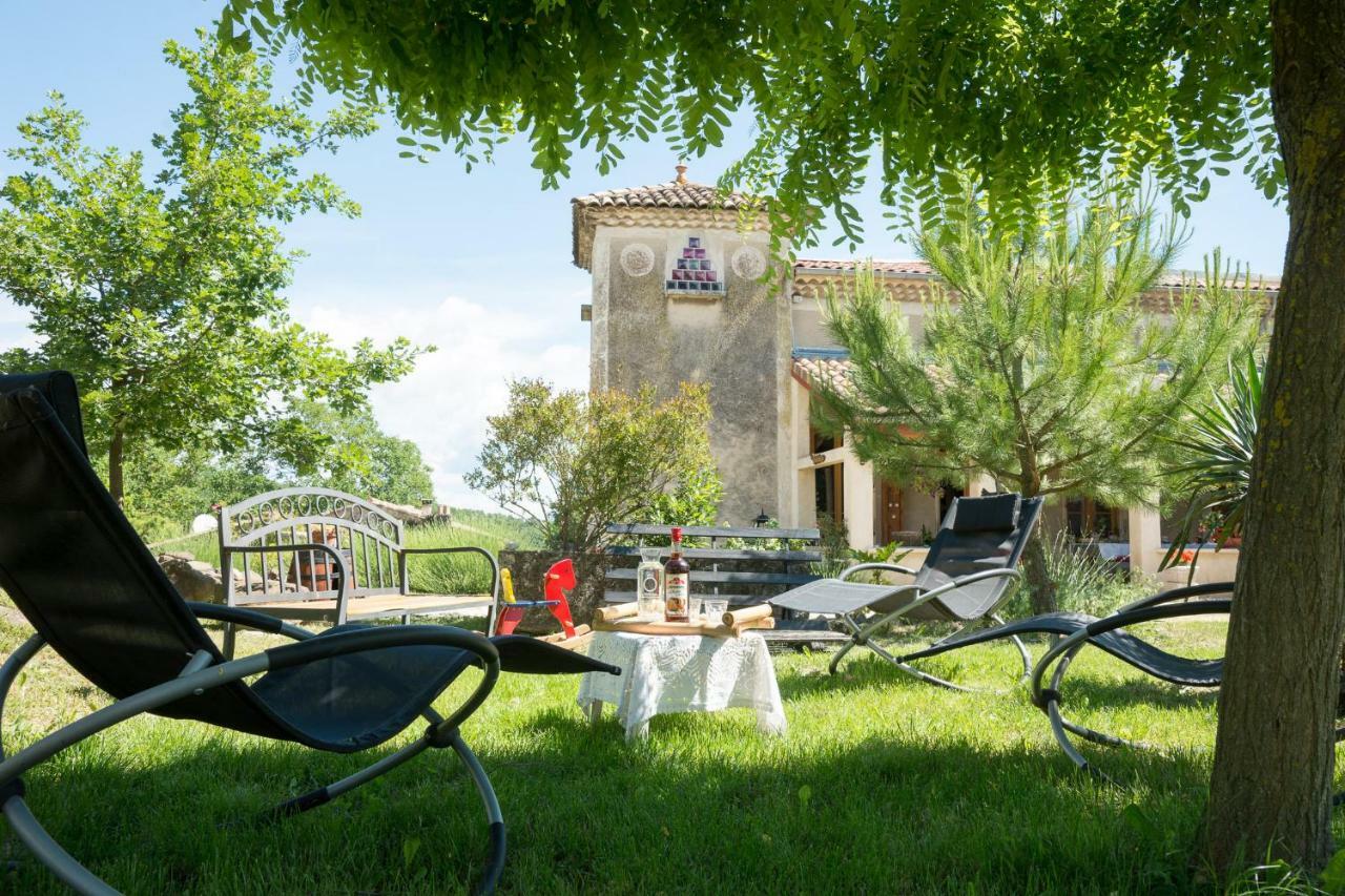 "Il Etait Une Soie..." Hotel Saint-Vincent-de-Barres Buitenkant foto